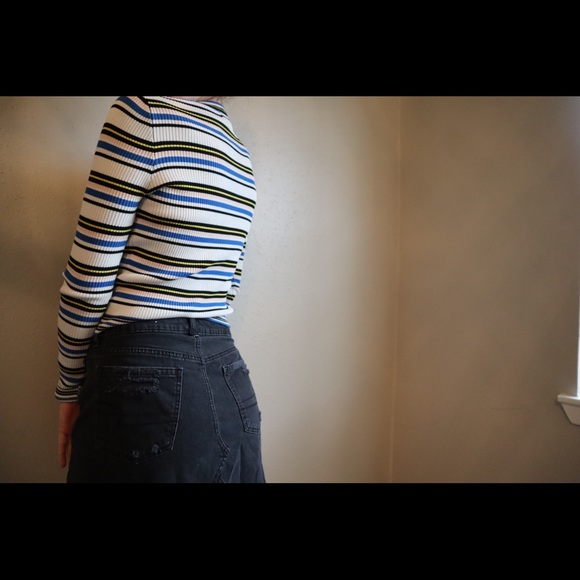 Striped long sleeve shirt retro looking - Picture 3 of 3